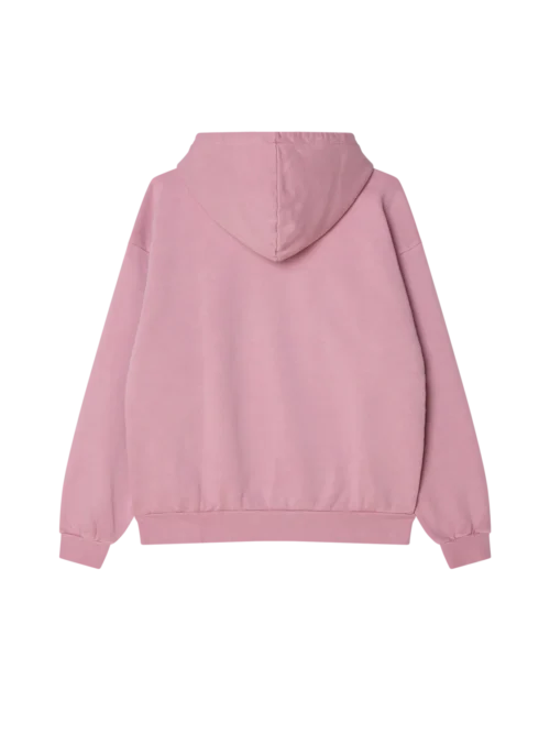 φούτερ σε ροζ χρώμα από την obey, lowercase pigment pullover hoodie