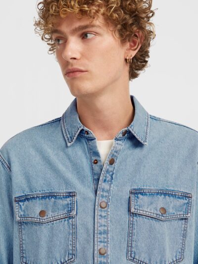O'neill Originals Denim Shirt - Blue Ανδρικό Πουκάμισο - Image 3