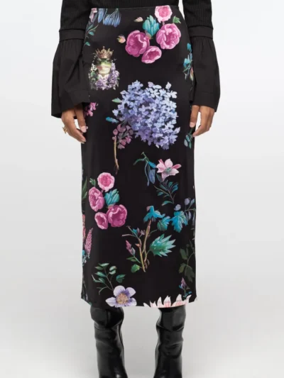 γυναικεία φούστα με λουλούδια από την peace and chaos, azelea midi skirt