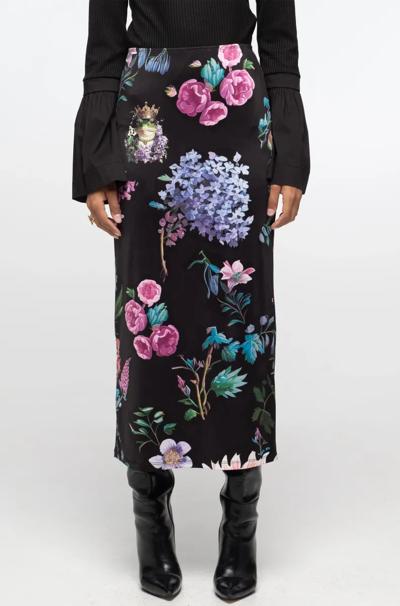γυναικεία φούστα με λουλούδια από την peace and chaos, azelea midi skirt