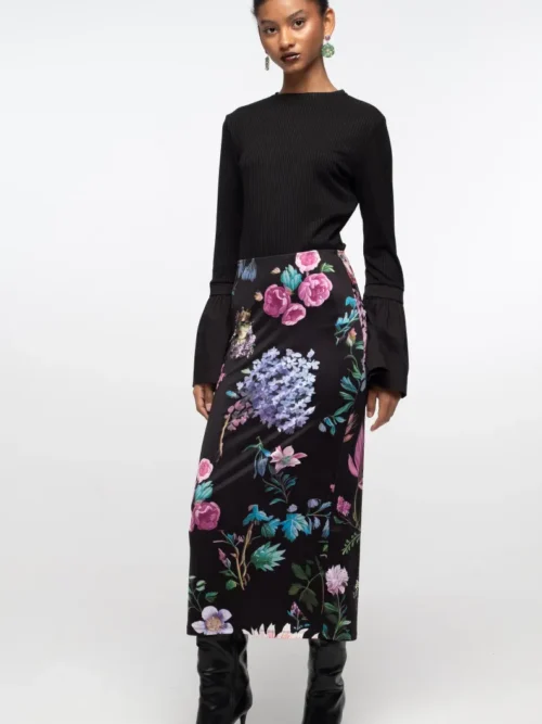 γυναικεία φούστα με λουλούδια από την peace and chaos, azelea midi skirt