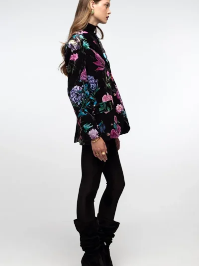 γυναικείο μαύρο βελούδινο κολάν από την peace and chaos, midnight leggings
