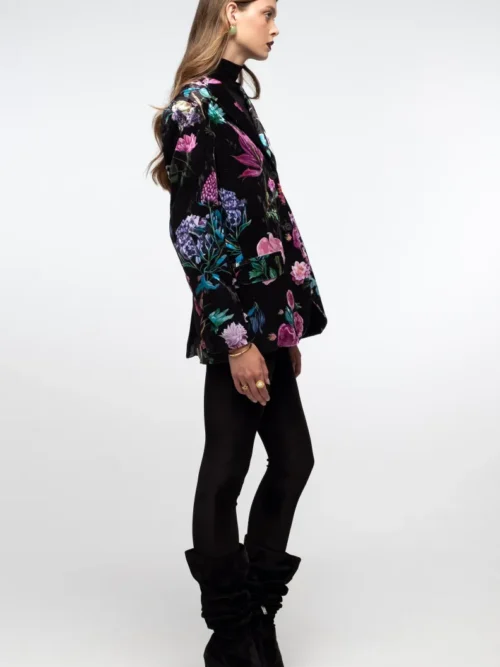γυναικείο μαύρο βελούδινο κολάν από την peace and chaos, midnight leggings