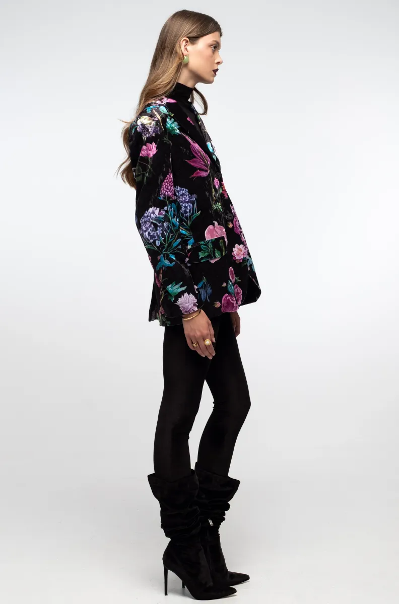 γυναικείο μαύρο βελούδινο κολάν από την peace and chaos, midnight leggings
