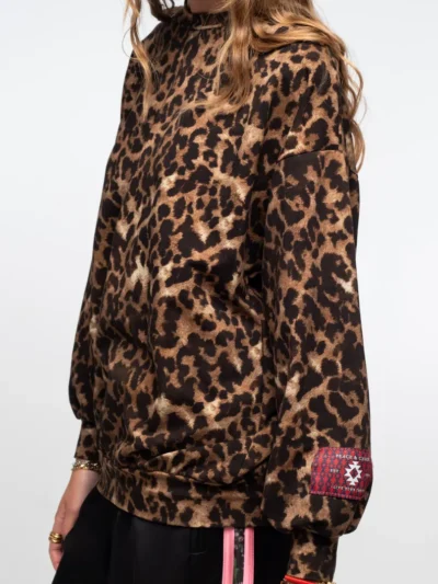 γυναικείο λεοπάρ φούτερ από την peace and chaos, rosette sweater top