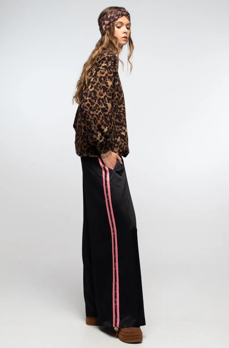 γυναικείο λεοπάρ φούτερ από την peace and chaos, rosette sweater top