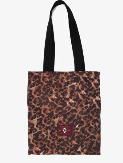 γυναικεία λεοπάρ τσάντα από την peace and chaos, rosette tote bag