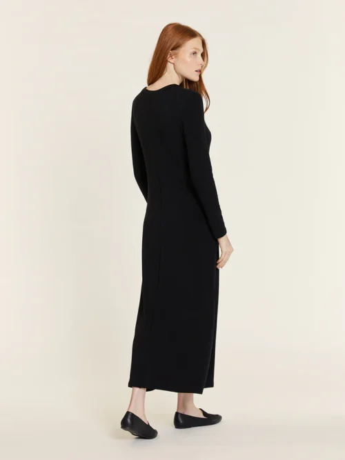 γυναικείο μακρύ μαύρο φόρεμα από την pepaloves, long black dress
