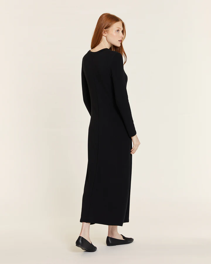 γυναικείο μακρύ μαύρο φόρεμα από την pepaloves, long black dress