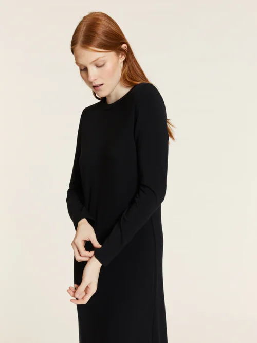 γυναικείο μακρύ μαύρο φόρεμα από την pepaloves, long black dress