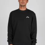 ανδρικό φούτερ σε μαύρο χρώμα από την rusty, base line fleece crewneck