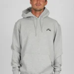 ανδρικό φούτερ σε γκρι χρώμα από την rusty, base line fleece hoodie