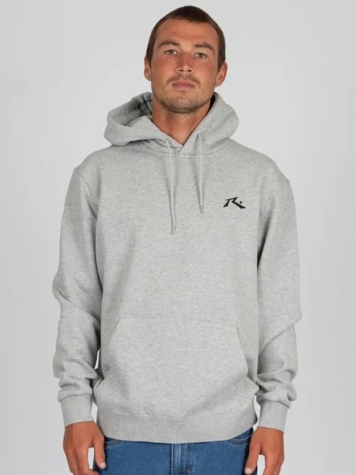 ανδρικό φούτερ σε γκρι χρώμα από την rusty, base line fleece hoodie