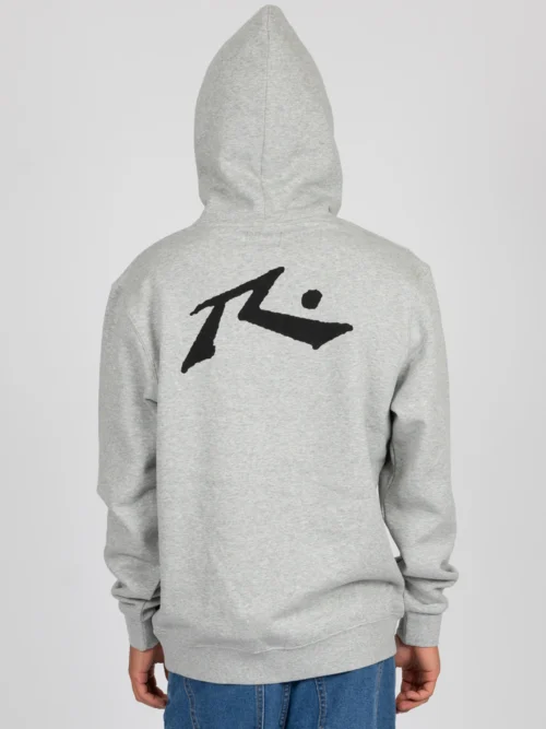 ανδρικό φούτερ σε γκρι χρώμα από την rusty, base line fleece hoodie