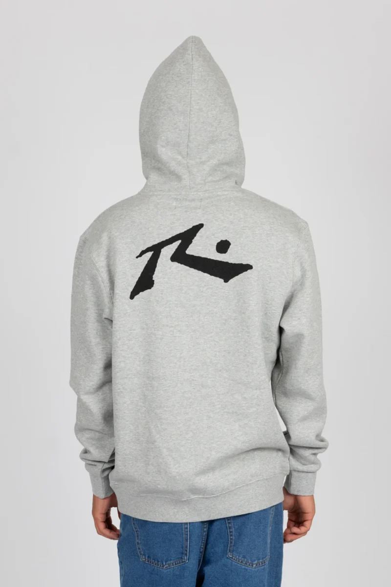ανδρικό φούτερ σε γκρι χρώμα από την rusty, base line fleece hoodie