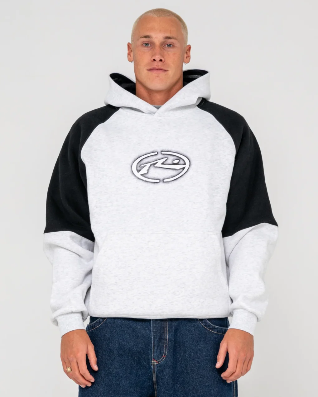 ανδρικό φούτερ με διχρωμία από την rusty, heat check hooded fleece