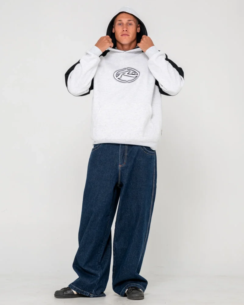 ανδρικό φούτερ με διχρωμία από την rusty, heat check hooded fleece