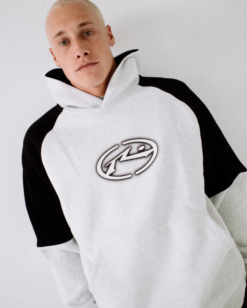 ανδρικό φούτερ με διχρωμία από την rusty, heat check hooded fleece