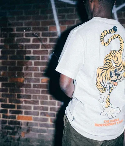The Dudes Tiger Bear T-shirt White Ανδρική Μπλούζα - Image 4