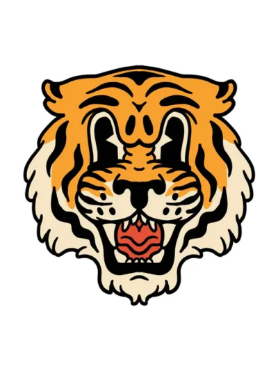 The Dudes Tiger Bear T-shirt White Ανδρική Μπλούζα - Image 8
