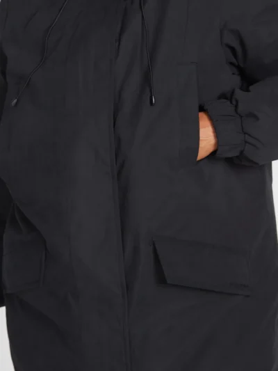 γυναικείο μακρύ μαύρο μπουφάν από την volcom, sleepi puff parka