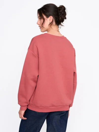 γυναικείο φούτερ σε ροζ χρώμα από την 24colours, womens doggy sweatshirt in rust