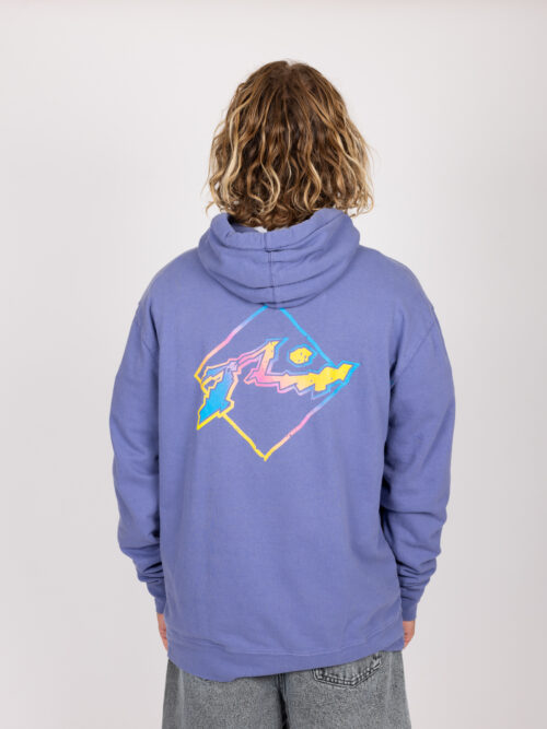 ανδρικό φούτερ σε μωβ χρώμα από την rusty, crackel Hoodie