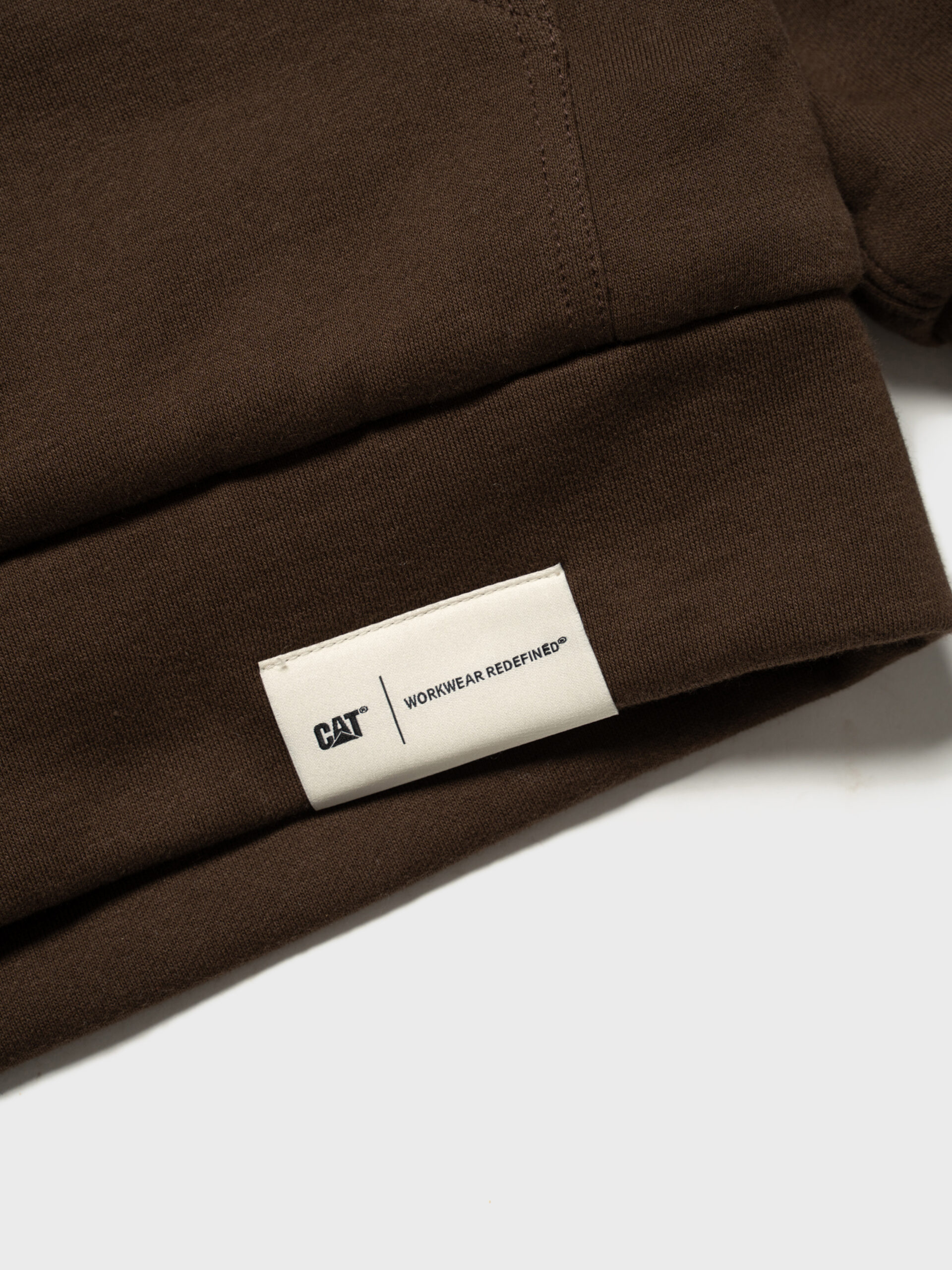 ανδρικό μπουφάν με επένδυση σε καφέ χρώμα από την CAT, padded fleece jacket