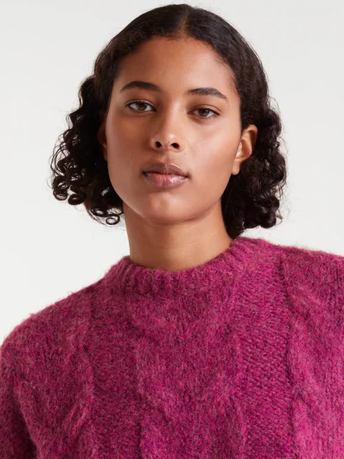 Compania Fantastica Fuchsia Chain-Knit Sweater Πουλόβερ - Image 5