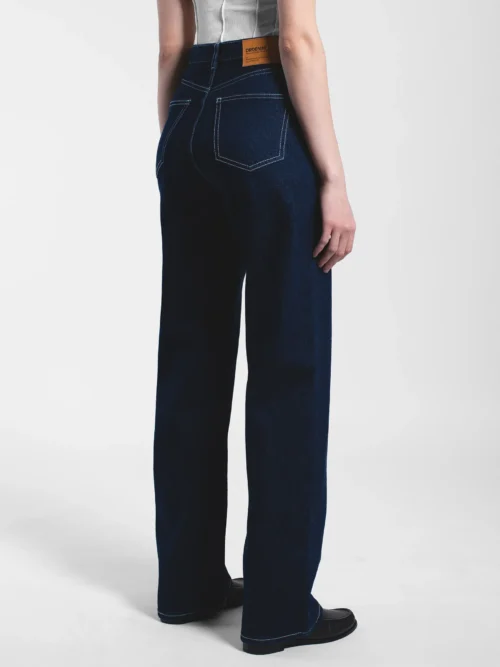 γυναικείο τζιν παντελόνι σε ίσια γραμμή και μπλε σκούρο χρώμα από την dr.denim, echo bay rinse contrast pants