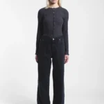 γυναικείο τζιν παντελόνι σε μαύρο χρώμα από την dr denim, jena double knee dark grey pants