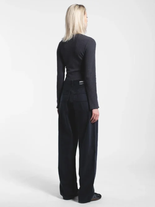 γυναικείο τζιν παντελόνι σε μαύρο χρώμα από την dr denim, jena double knee dark grey pants