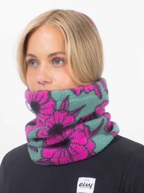 Eivy Beanie Sherpa Neckwarmer – Turquoise Flower Σκούφος/Κασκόλ - Image 6