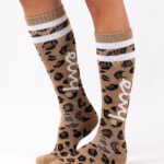 γυναικείες κάλτσες με λεοπάρ σχέδιο από την eivy, cheerleader wool socks