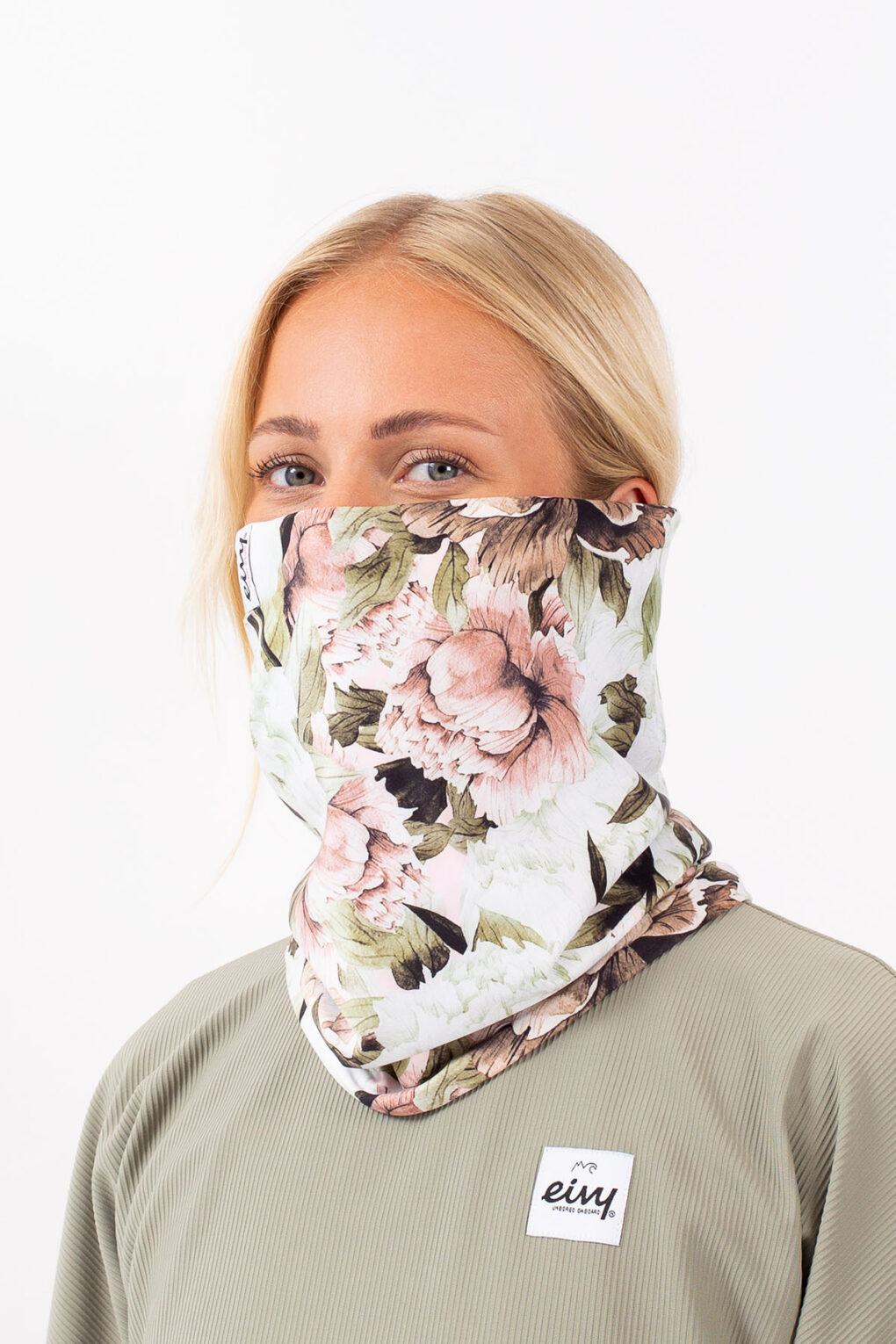 γυναικείο κασκόλ με λουλούδια από την eivy, colder neckwarmer