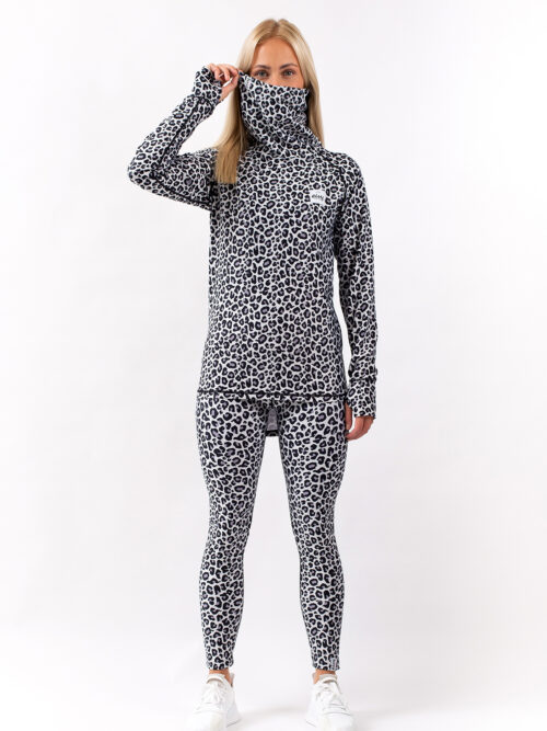 γυναικεία ισοθερμική μπλούζα με λεοπάρ σχέδιο από την eivy, icecold gaiter top