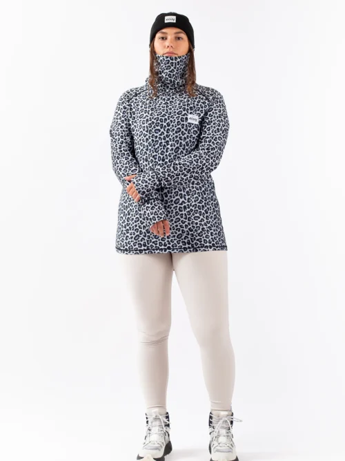 γυναικεία ισοθερμική μπλούζα με λεοπάρ σχέδιο από την eivy, icecold gaiter top