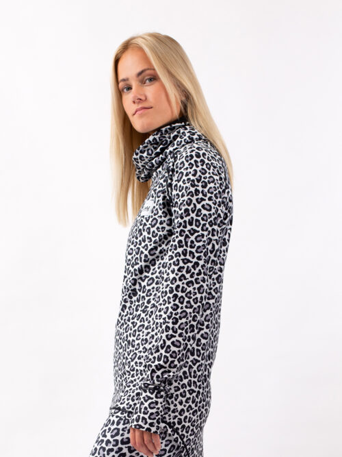 γυναικεία ισοθερμική μπλούζα με λεοπάρ σχέδιο από την eivy, icecold gaiter top