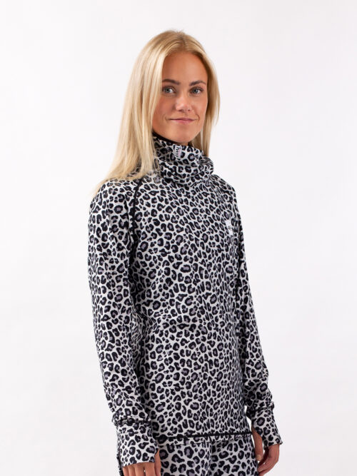 γυναικεία ισοθερμική μπλούζα με λεοπάρ σχέδιο από την eivy, icecold gaiter top