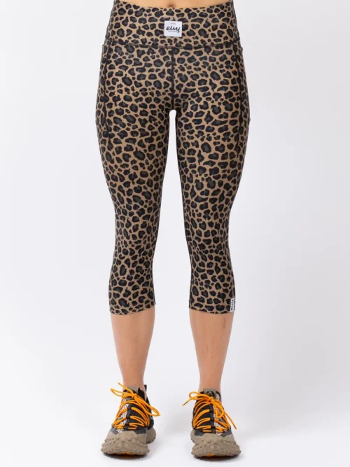 γυναικείο κολάν 3/4 με λεοπάρ σχέδιο από την eivy, pocket tights 3/4