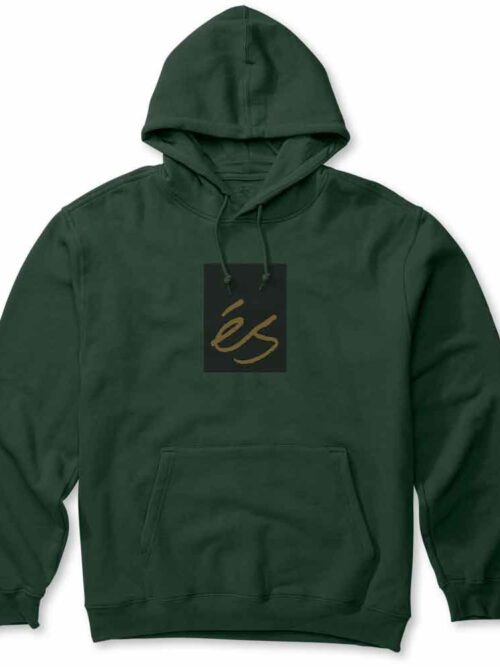 ανδρικό φούτερ σε πράσινο χρώμα από την es, main block fleece hoodie