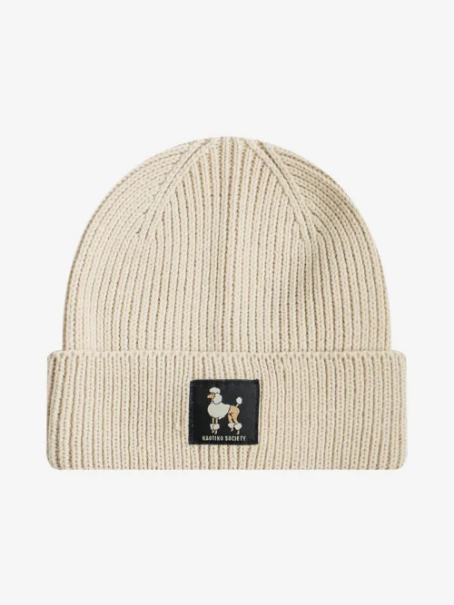 σκούφος σε μπεζ χρώμα από την kaotiko, poodle beanie