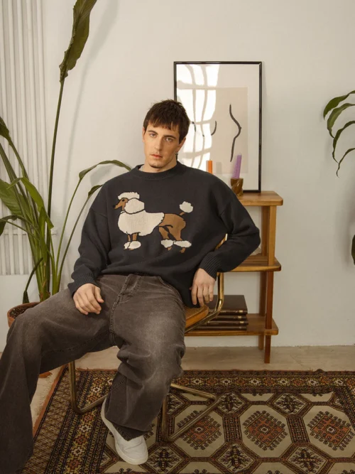 Kaotiko Poodle Sweater Dark Green Ανδρικό Πουλόβερ - Image 3