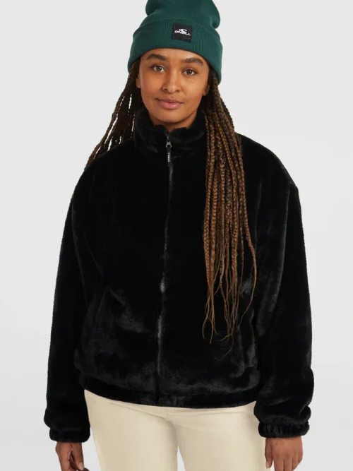 γυναικεία γούνα σε μαύρο χρώμα από την o'neill, fwc cruz faux fur fleece