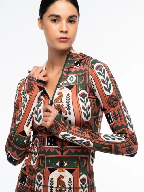 Peace&Chaos Mystic Bloom Fitted Active Zip Hoodie Γυναικεία Μπλούζα - Image 5