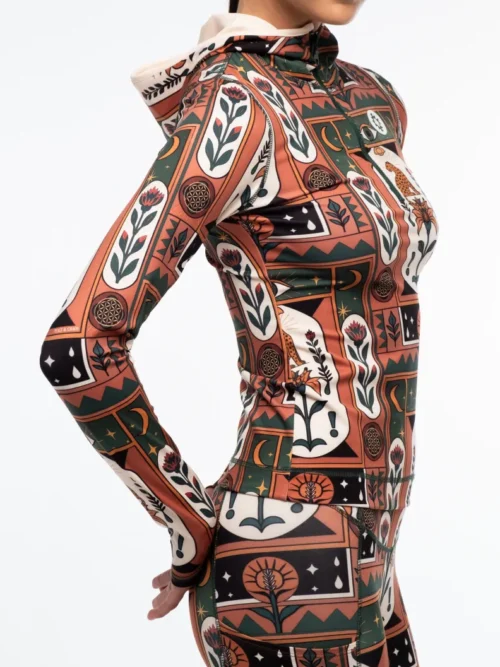 Peace&Chaos Mystic Bloom Fitted Active Zip Hoodie Γυναικεία Μπλούζα - Image 6