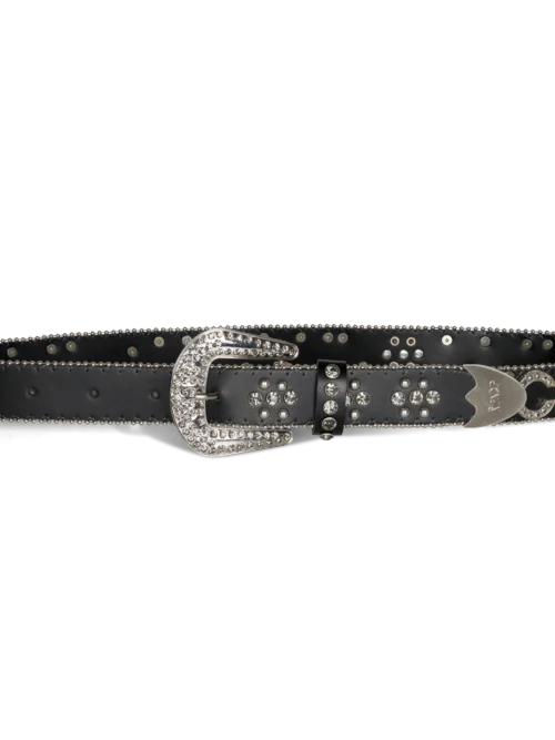 ζώνη με σχέδια μαύρη από την rip n dip, smd studded belt black
