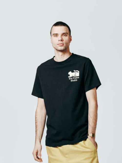 The Dudes Studio T-shirt - Black Ανδρική Μπλούζα - Image 4
