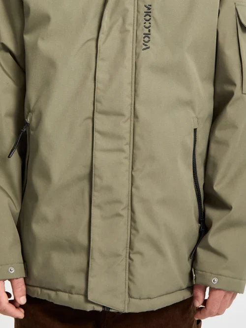 ανδρικό μπουφάν σε πράσινο χρώμα από την volcom, stoke stone ii 10k jacket
