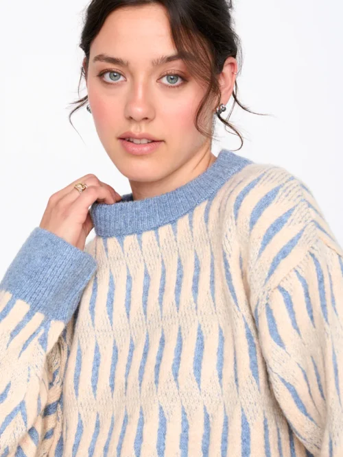 Womens Patterned Sweater Γυναικεία Πλεκτή Μπλούζα - Image 4